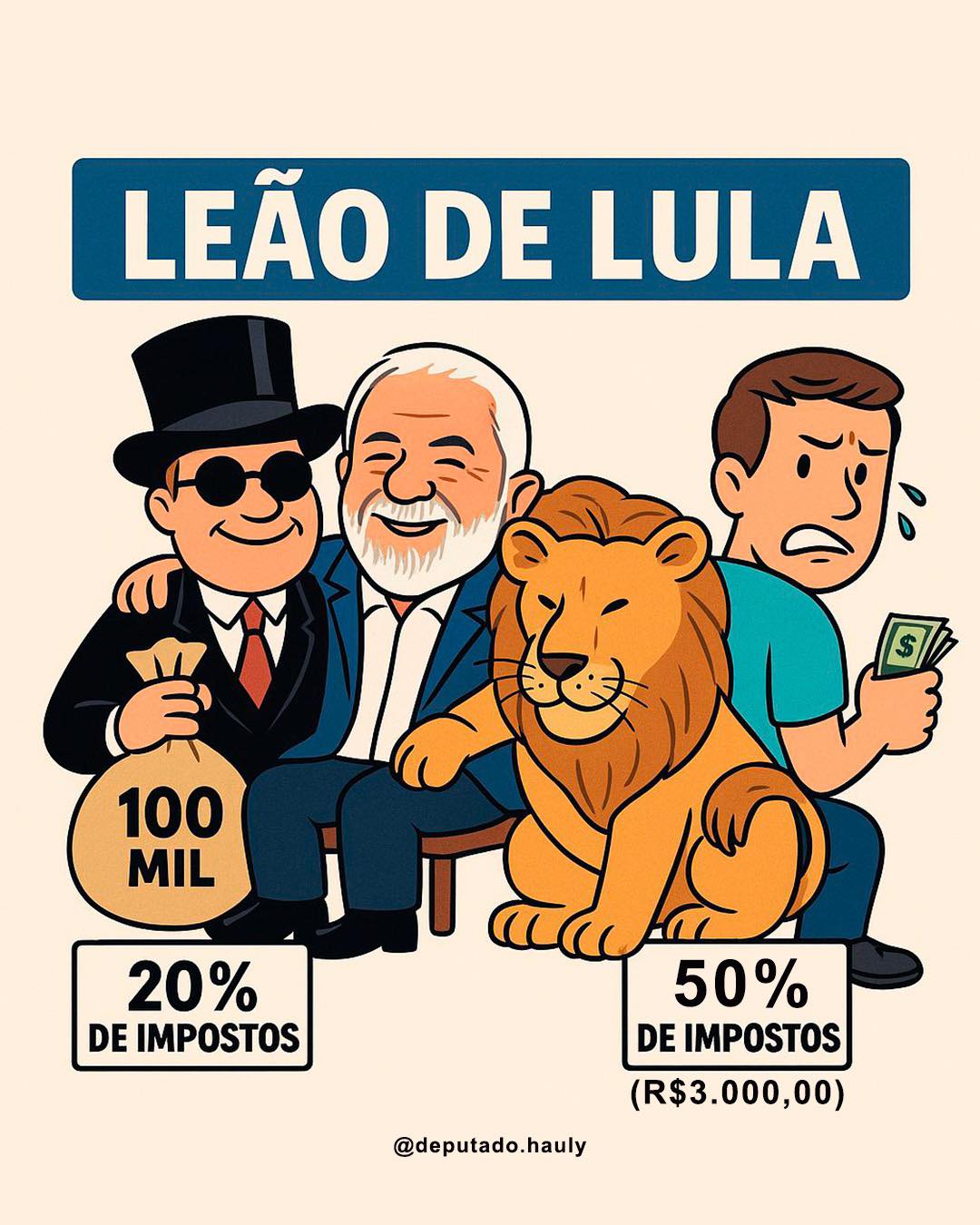 Parlamentar afirma que o "leão" de Lula é cruel com os mais pobres